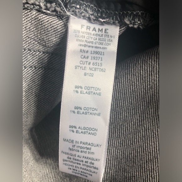 NWOT Frame Le Boot Cut Jeans in Dark Grey Wash - Size 26 - Picture 4 of 6